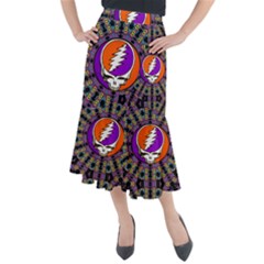 Gratefuldead Grateful Dead Pattern Midi Mermaid Skirt by Cowasu