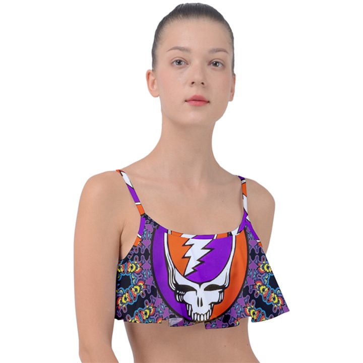 Gratefuldead Grateful Dead Pattern Frill Bikini Top