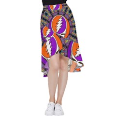 Gratefuldead Grateful Dead Pattern Frill Hi Low Chiffon Skirt by Cowasu