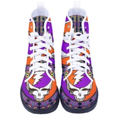 Gratefuldead Grateful Dead Pattern Kid s High-top Canvas Sneakers by Cowasu