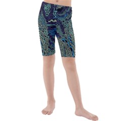 Dark Psychedelic Kids  Mid Length Swim Shorts by Cowasu