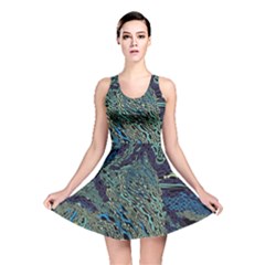 Dark Psychedelic Reversible Skater Dress by Cowasu