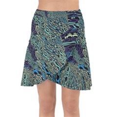 Dark Psychedelic Wrap Front Skirt by Cowasu