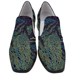 Dark Psychedelic Women Slip On Heel Loafers by Cowasu