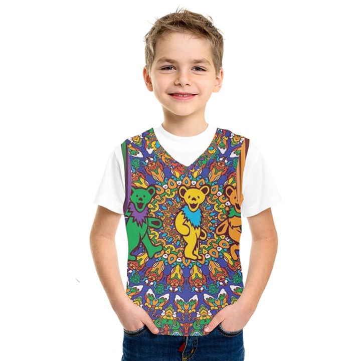 Grateful Dead Pattern Kids  Basketball Tank Top