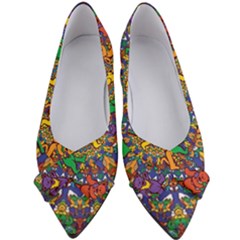 Grateful Dead Pattern Women s Bow Heels by Cowasu