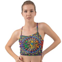 Grateful Dead Pattern Mini Tank Bikini Top by Cowasu