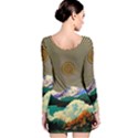 Surreal Art Psychadelic Mountain Long Sleeve Bodycon Dress View2