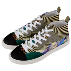 Surreal Art Psychadelic Mountain Men s Mid-top Canvas Sneakers by Cowasu