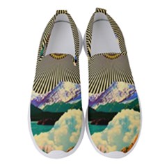 Surreal Art Psychadelic Mountain Women s Slip On Sneakers by Cowasu