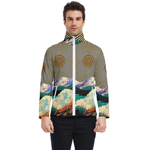 Surreal Art Psychadelic Mountain Men s Bomber Jacket by Cowasu