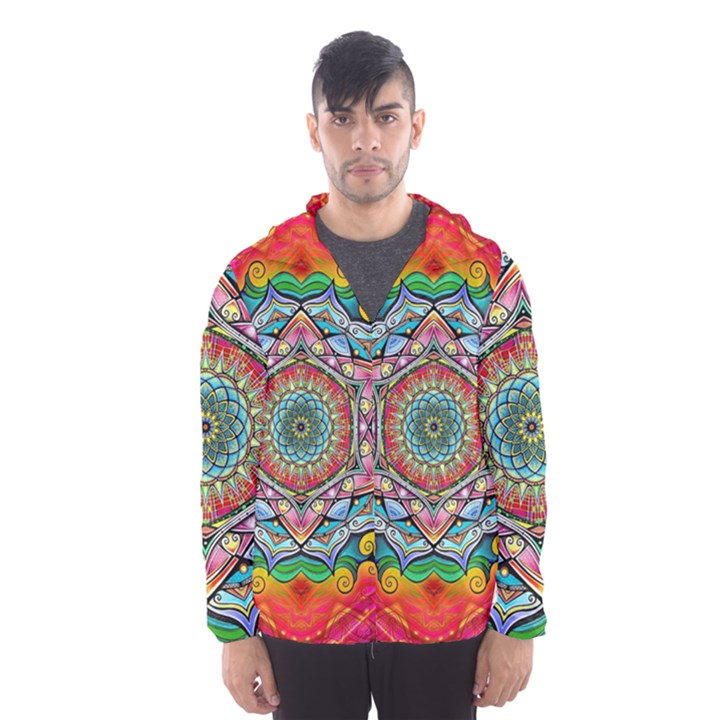 Mandalas Psychedelic Men s Hooded Windbreaker