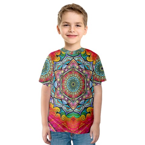 Mandalas Psychedelic Kids  Sport Mesh Tee by Cowasu