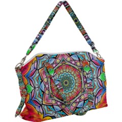 Mandalas Psychedelic Canvas Crossbody Bag by Cowasu