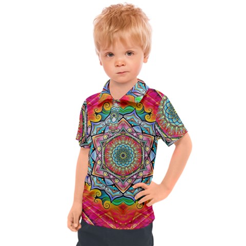 Mandalas Psychedelic Kids  Polo Tee by Cowasu