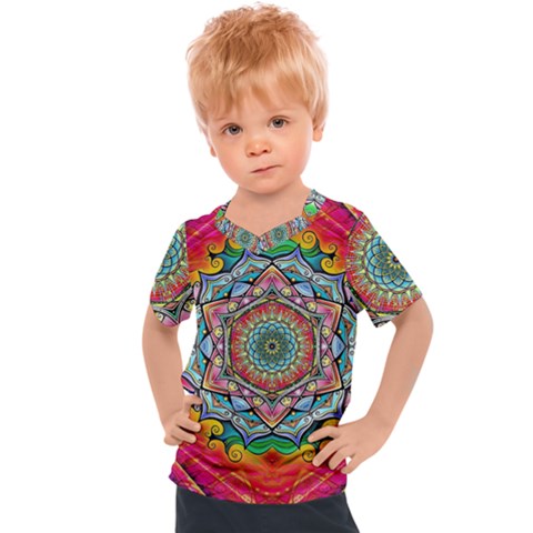 Mandalas Psychedelic Kids  Sports Tee by Cowasu