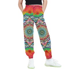 Mandalas Psychedelic Kids  Elastic Waist Pants by Cowasu