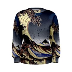 The Great Wave Off Kanagawa Japan Japanese Waves Women s Sweatshirt by Cowasu