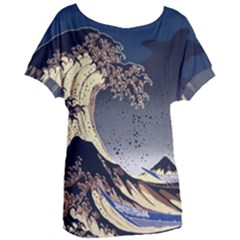 The Great Wave Off Kanagawa Japan Japanese Waves Women s Oversized Tee by Cowasu