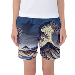 The Great Wave Off Kanagawa Japan Japanese Waves Women s Basketball Shorts by Cowasu