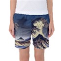 The Great Wave Off Kanagawa Japan Japanese Waves Women s Basketball Shorts View1