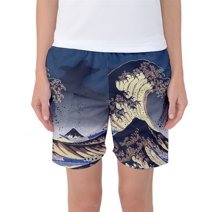 The Great Wave Off Kanagawa Japan Japanese Waves Women s Basketball Shorts