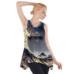 The Great Wave Off Kanagawa Japan Japanese Waves Side Drop Tank Tunic by Cowasu