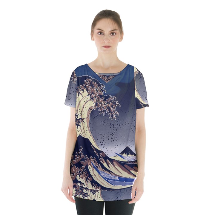 The Great Wave Off Kanagawa Japan Japanese Waves Skirt Hem Sports Top