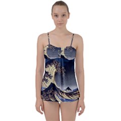 The Great Wave Off Kanagawa Japan Japanese Waves Babydoll Tankini Set by Cowasu