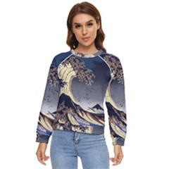 The Great Wave Off Kanagawa Japan Japanese Waves Women s Long Sleeve Raglan Tee