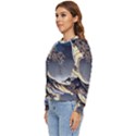 The Great Wave Off Kanagawa Japan Japanese Waves Women s Long Sleeve Raglan Tee View2