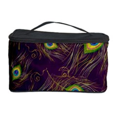 Peacock Feathers Pattern Cosmetic Storage Case by Cowasu