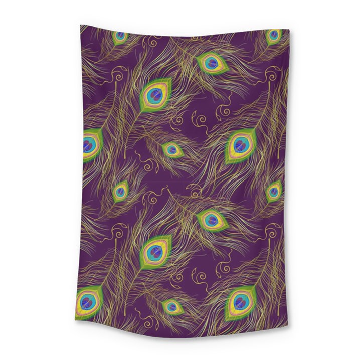 Peacock Feathers Pattern Small Tapestry