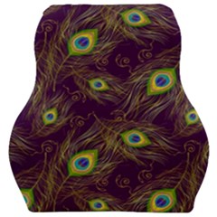 Peacock Feathers Pattern Car Seat Velour Cushion  by Cowasu