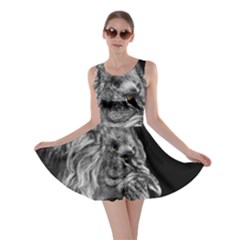 Angry Lion Black And White Skater Dress by Cowasu