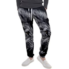 Angry Lion Black And White Men s Jogger Sweatpants by Cowasu