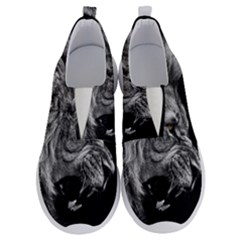 Angry Lion Black And White No Lace Lightweight Shoes by Cowasu