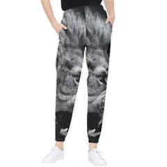 Angry Lion Black And White Women s Tapered Pants by Cowasu