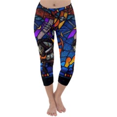 The Game Monster Stained Glass Capri Winter Leggings  by Cowasu