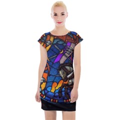 The Game Monster Stained Glass Cap Sleeve Bodycon Dress by Cowasu