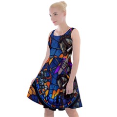 The Game Monster Stained Glass Knee Length Skater Dress by Cowasu