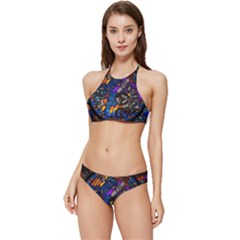 The Game Monster Stained Glass Banded Triangle Bikini Set by Cowasu