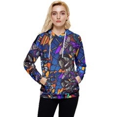 The Game Monster Stained Glass Women s Lightweight Drawstring Hoodie by Cowasu