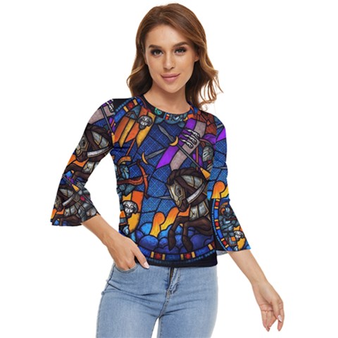 The Game Monster Stained Glass Bell Sleeve Top by Cowasu