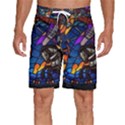 The Game Monster Stained Glass Men s Beach Shorts View1