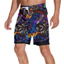 The Game Monster Stained Glass Men s Beach Shorts View2