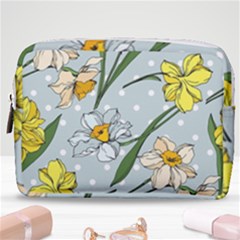 Narcissus Floral Botanical Flowers Make Up Pouch (medium) by Cowasu