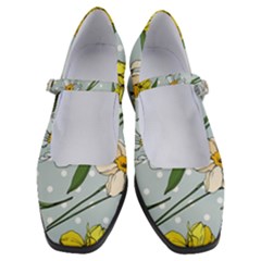 Narcissus Floral Botanical Flowers Women s Mary Jane Shoes by Cowasu