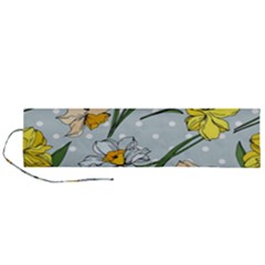 Narcissus Floral Botanical Flowers Roll Up Canvas Pencil Holder (l) by Cowasu