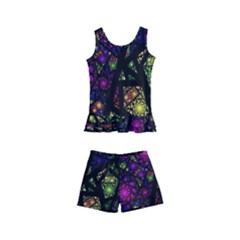 Stained Glass Crystal Art Kids  Boyleg Swimsuit by Cowasu